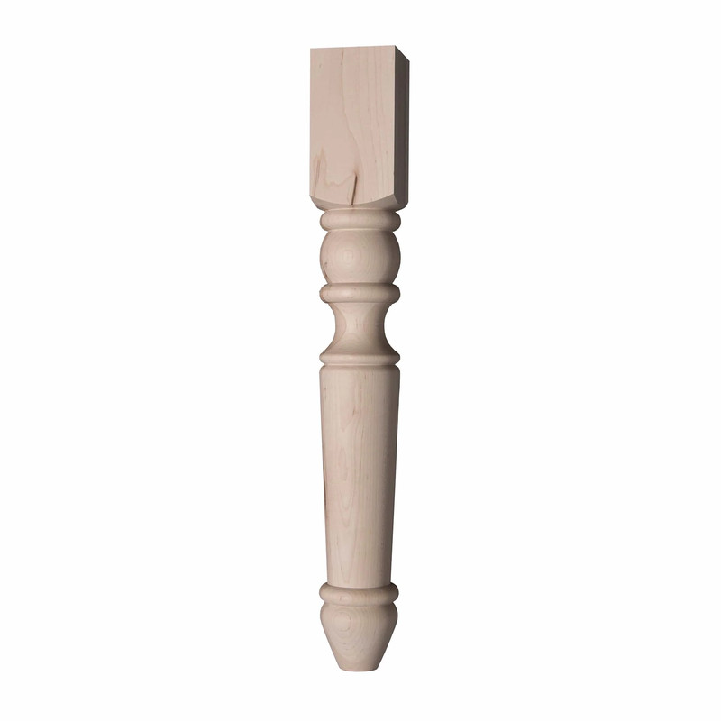 Portsmouth Dining Table Leg - Species:Maple Soft